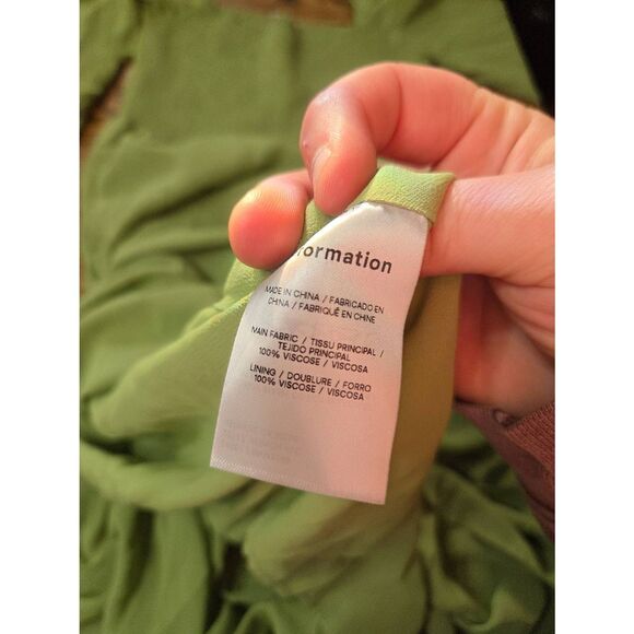 Reformation Cello Midi Dress In Crocodile Green Sz XL - Picture 4 of 5